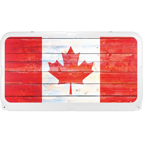 Canada Flag Light Wood YETI Tundra 75 Hard Cooler Skin